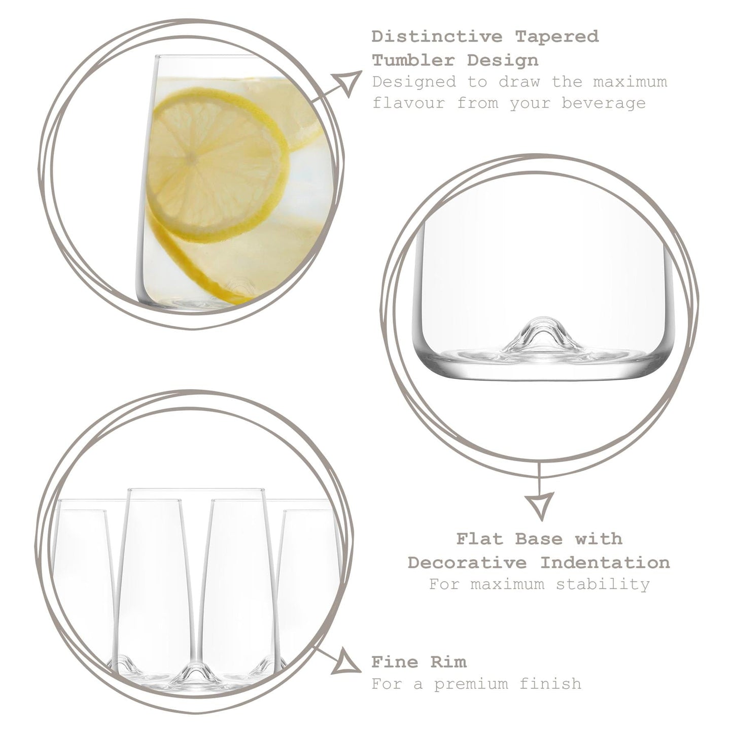 360ml Terra Tumbler Glasses - Pack of Six