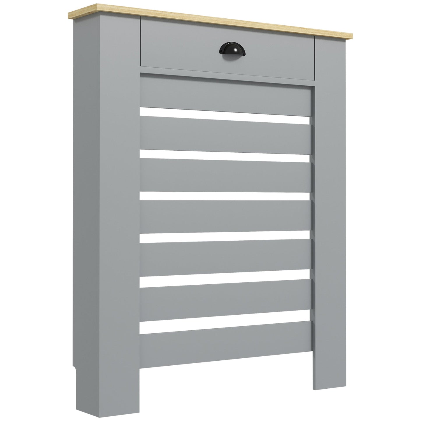 HOMCOM Radiator Cover with Drawer, Horizontal Slat, 78cm
