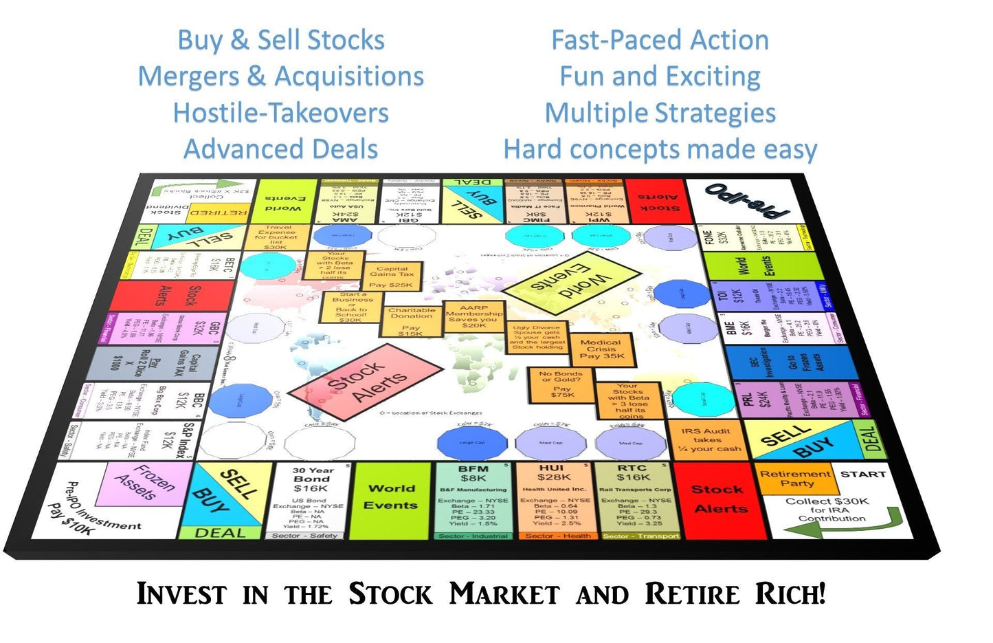 8th Kid Games Stock Exchange Game – Real Market Action Made Easy, Educational & Fun for Families