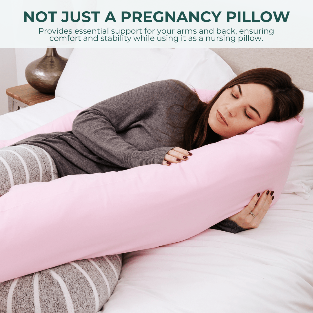 12 Ft Maternity Pillow And Case - Grey Floral