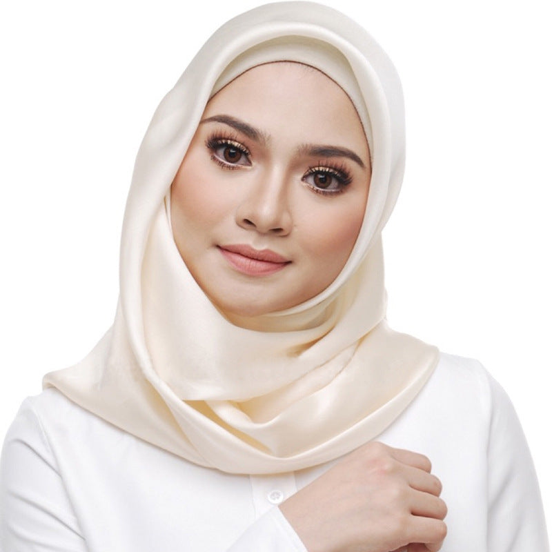 Satin Imitation Silk Scarf Shawl Ladies Headscarf