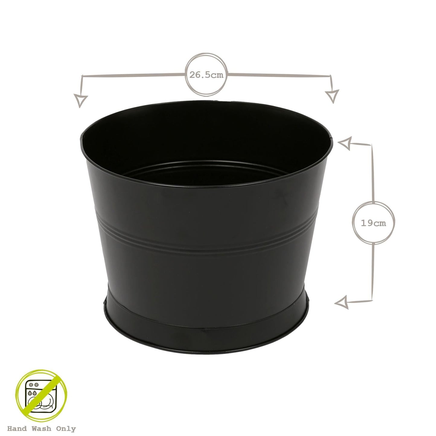 Handmade Galvanized Iron Ice Bucket - 26.5cm