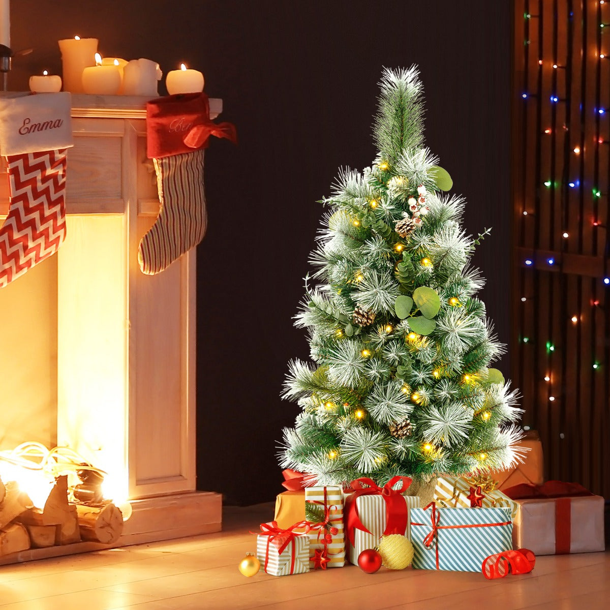 90CM Artificial Xmas Tree with 98 Branch Tips and Pine Needles