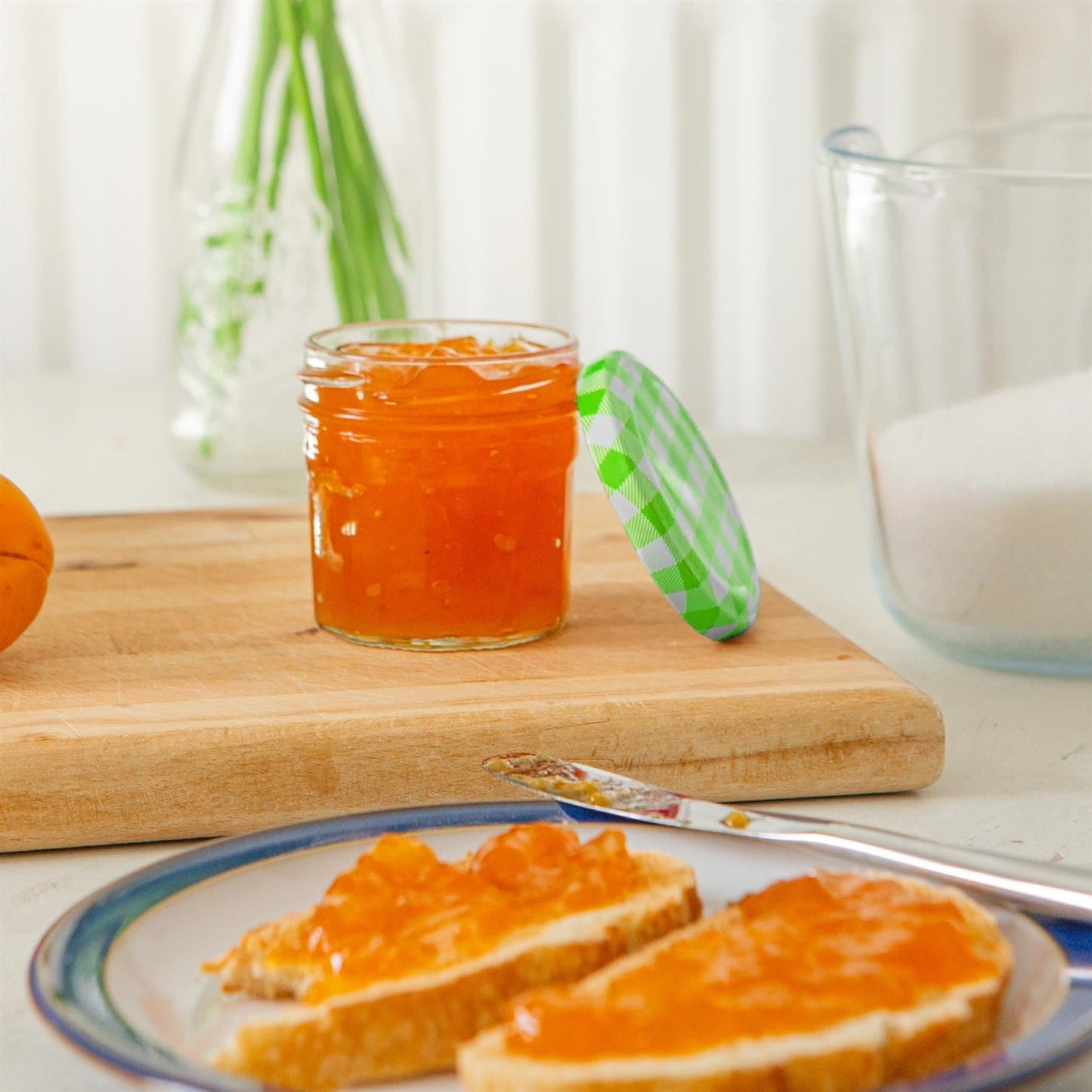 90ml Glass Jam Jars with Lids - Pack of 6