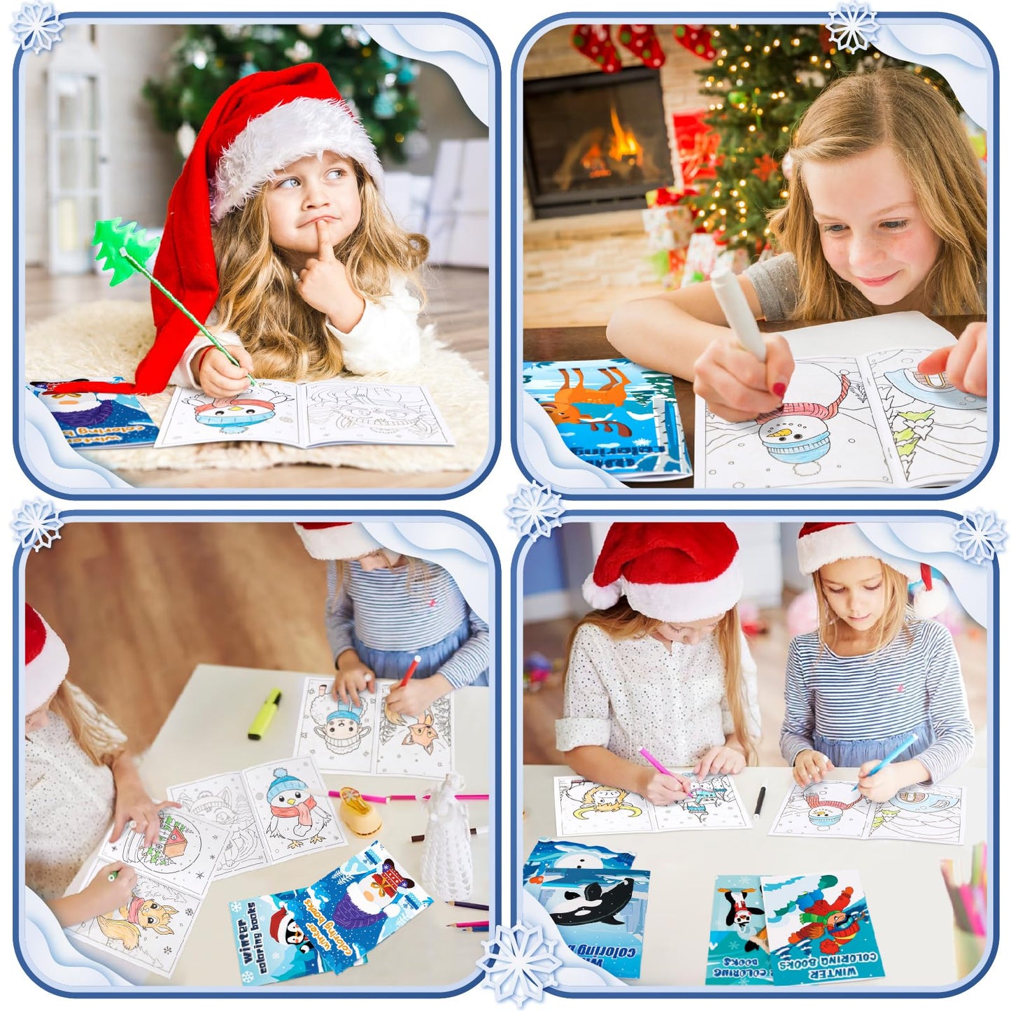 90shine 72PCS Winter Coloring Books for Kids – Party Favors & Gifts