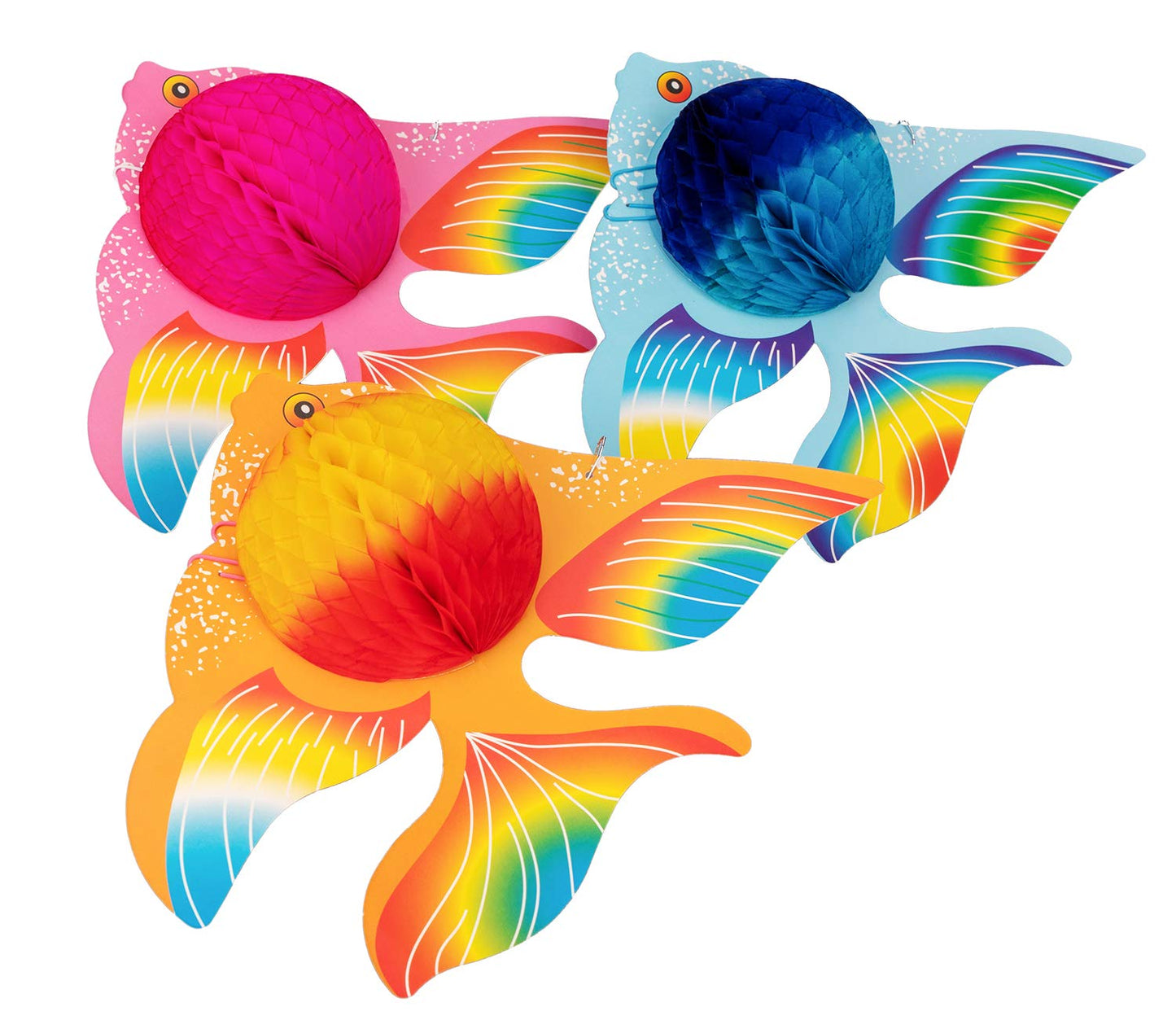 90shine 12-Pack Tropical Fish Centerpieces for Under-the-Sea Parties