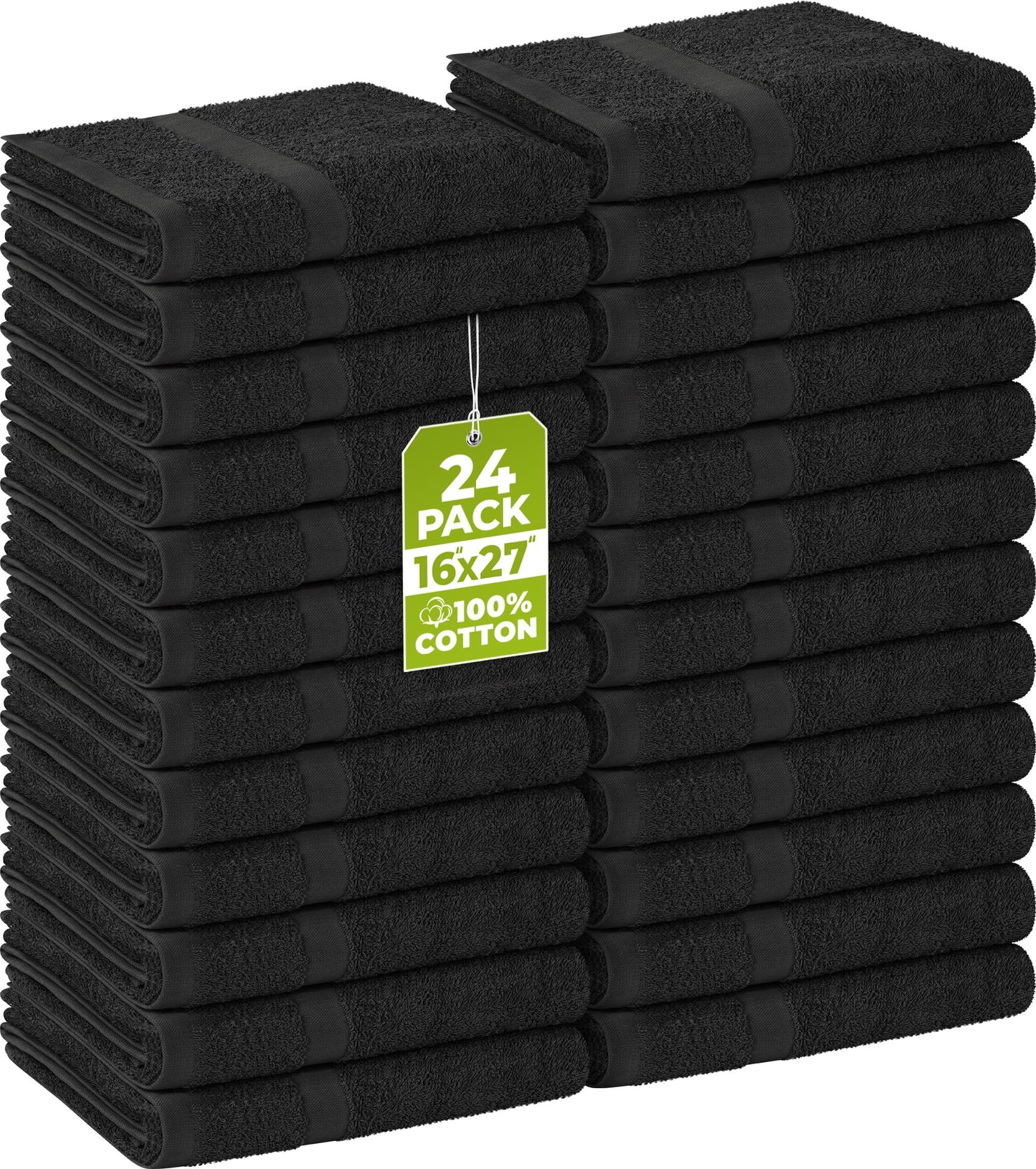 Utopia Towels - Salon Towel, Pack of 24 (Not Bleach Proof, 16 x 27 Inches) Highly Absorbent Cotton Towels for Hand, Gym, Beauty, Spa