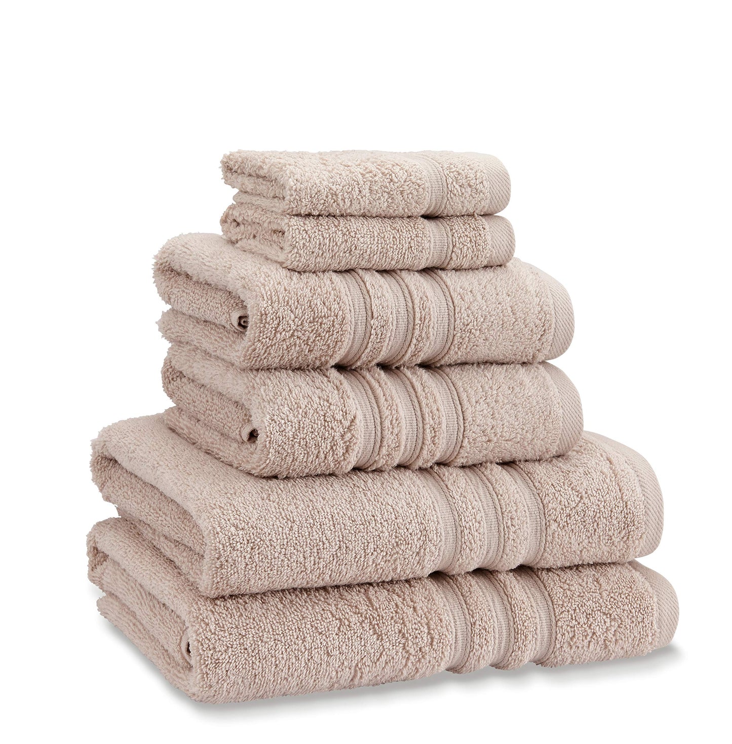 Catherine Lansfield Zero Twist Cotton 6 Piece Towel Bale Set Natural
