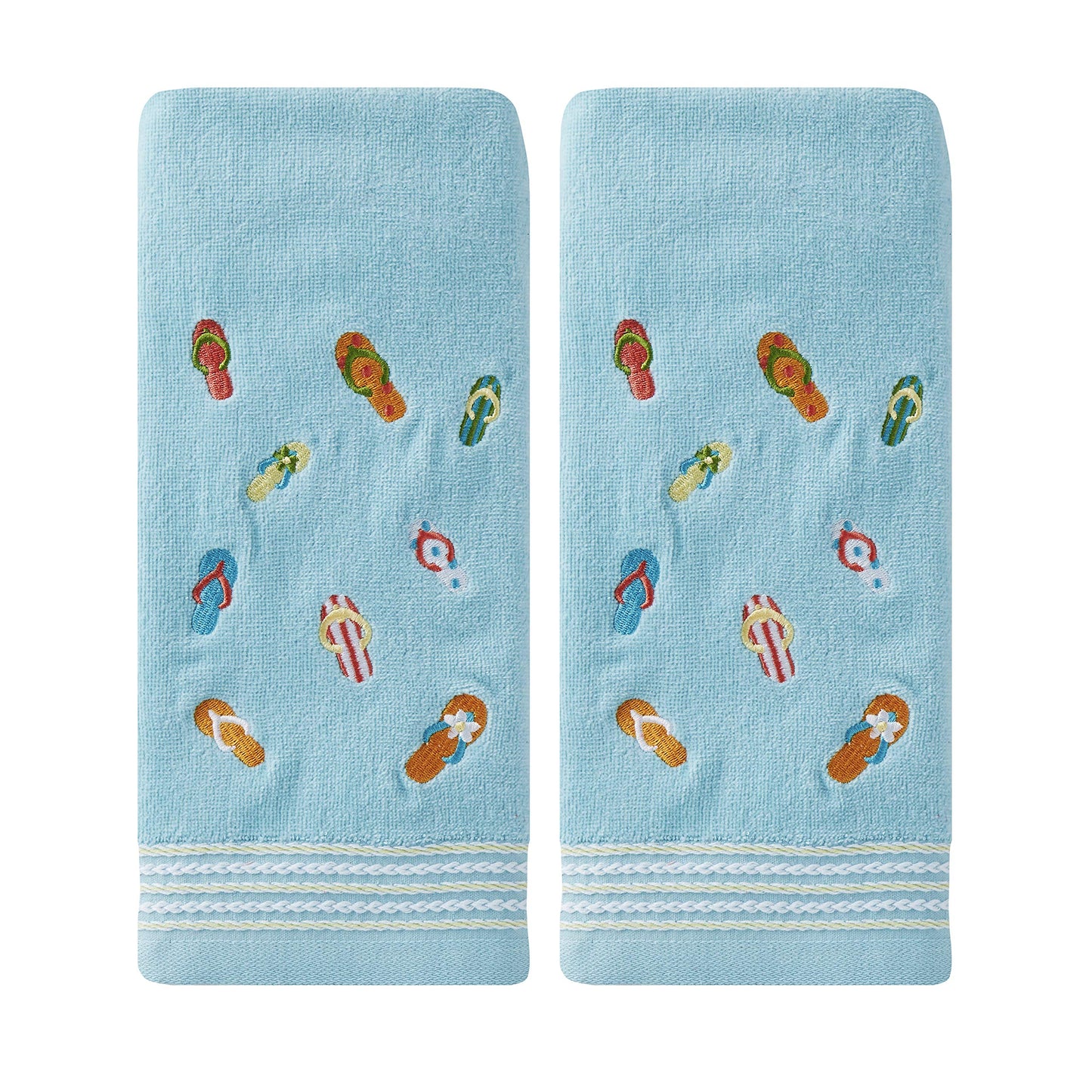 SKL Home Flips & Flops Hand Towel Set, Small, 2 Count