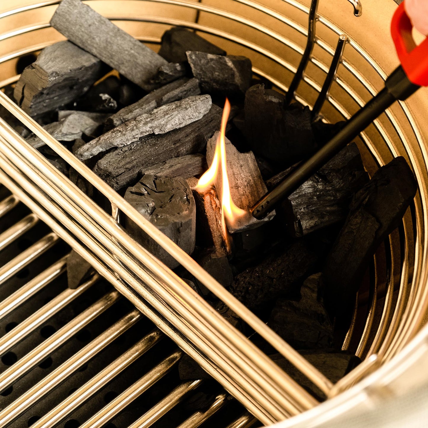 Kamado Joe KJ-MCC23 Stainless Steel Charcoal Basket Grill Accessory for Classic Joe, Black