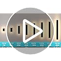 Outdoor Wall Lights LED Black Long Wall Sconce Ip65 Waterproof Outside Lights Rectangular Wall Lighting 3000k 20W Aluminum Exterior/Indoor Wall Light For Garden Villa Porch Terraces Garage,60cm*1
