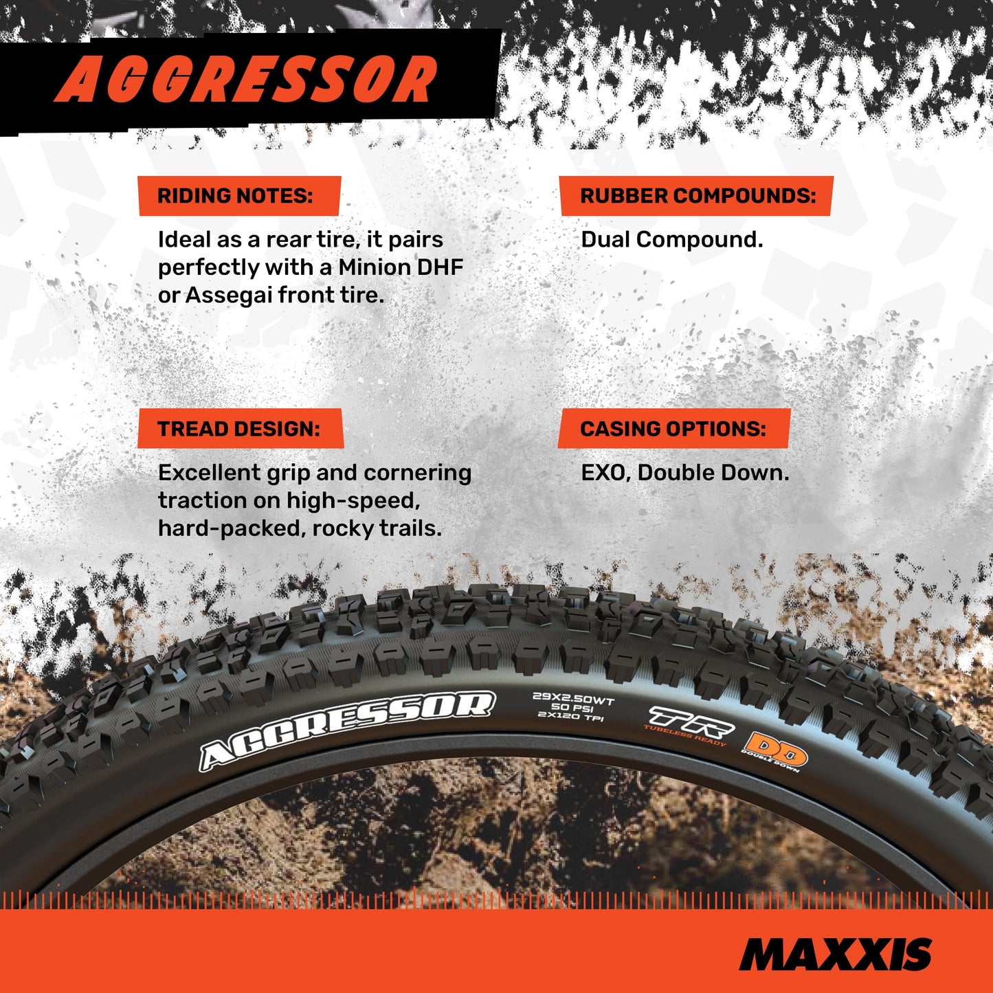 Maxxis Aggressor 27.5x2.50 WT DC EXO/TR, Black