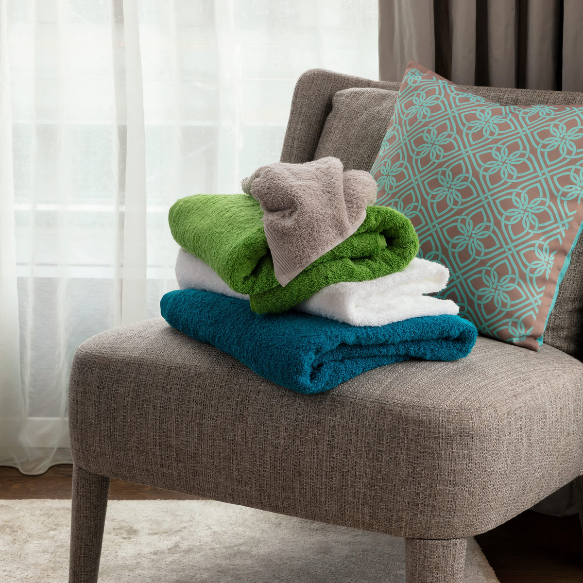 möve Superwuschel towel 50 x 100 cm made of 100% cotton, lagoon