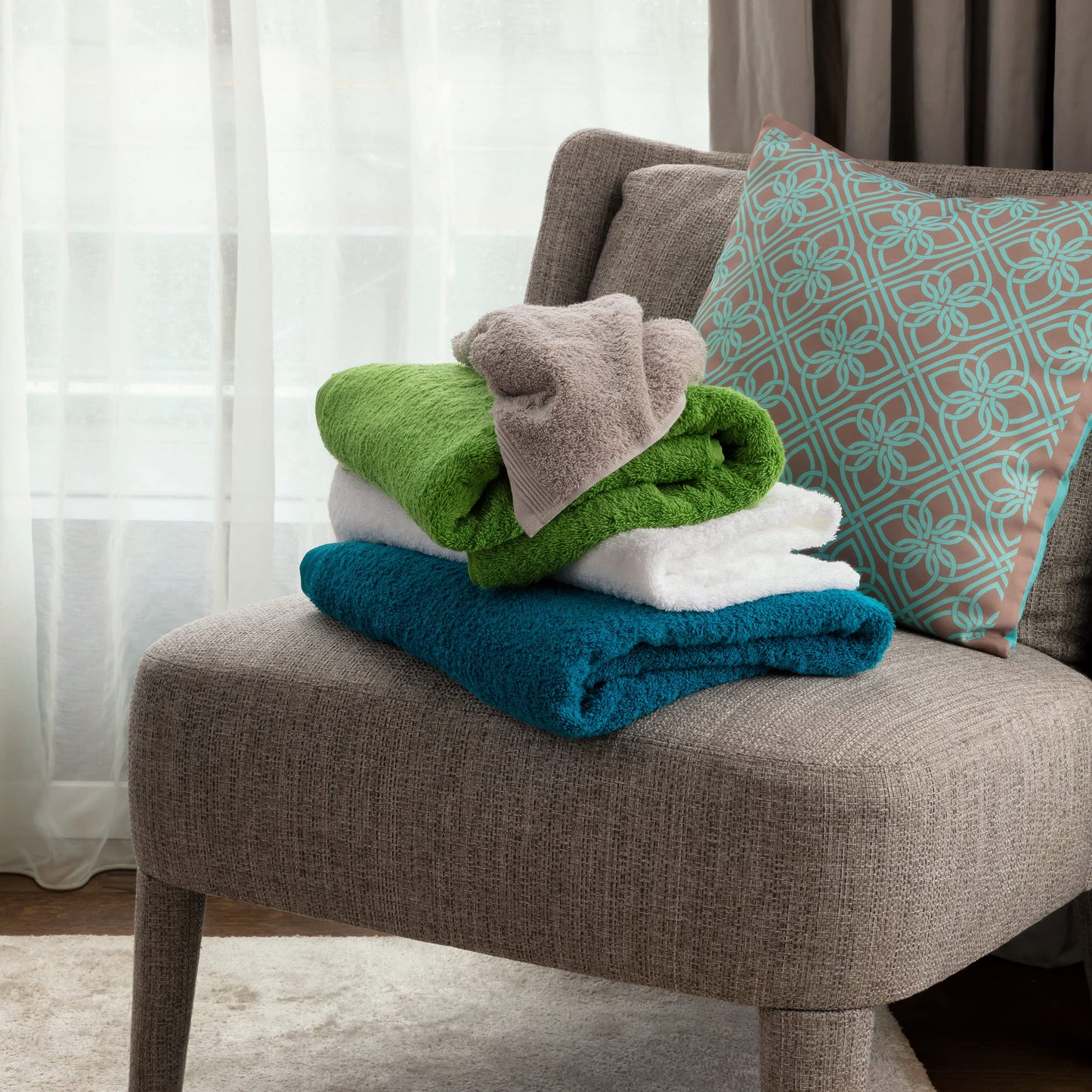 möve Superwuschel towel 50 x 100 cm made of 100% cotton, lagoon