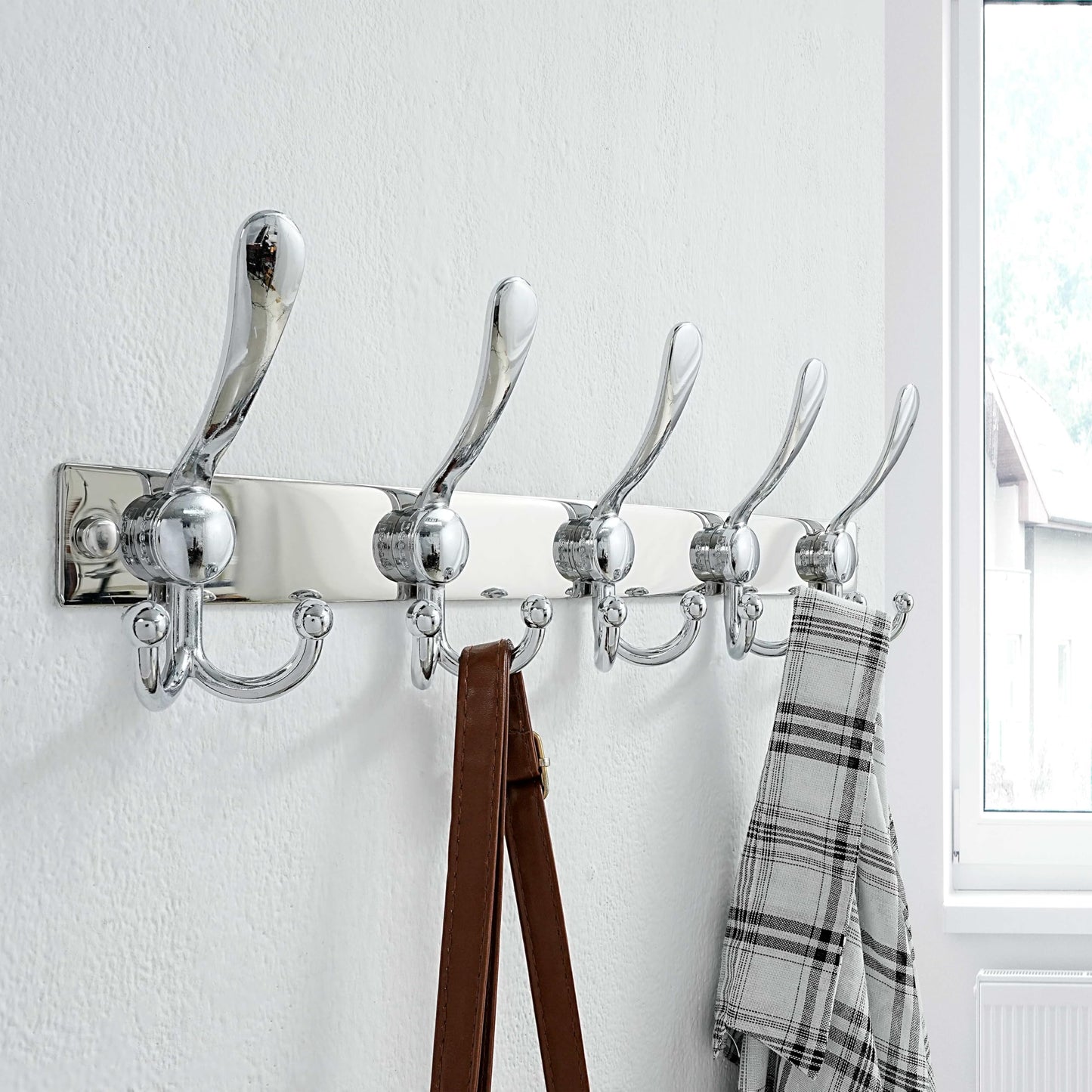 Dseap Coat Rack Wall Mount, Heavy Duty 2.5mm Base vs Flimsy 1mm, Double-Thick Solid Anti-Snap Hooks