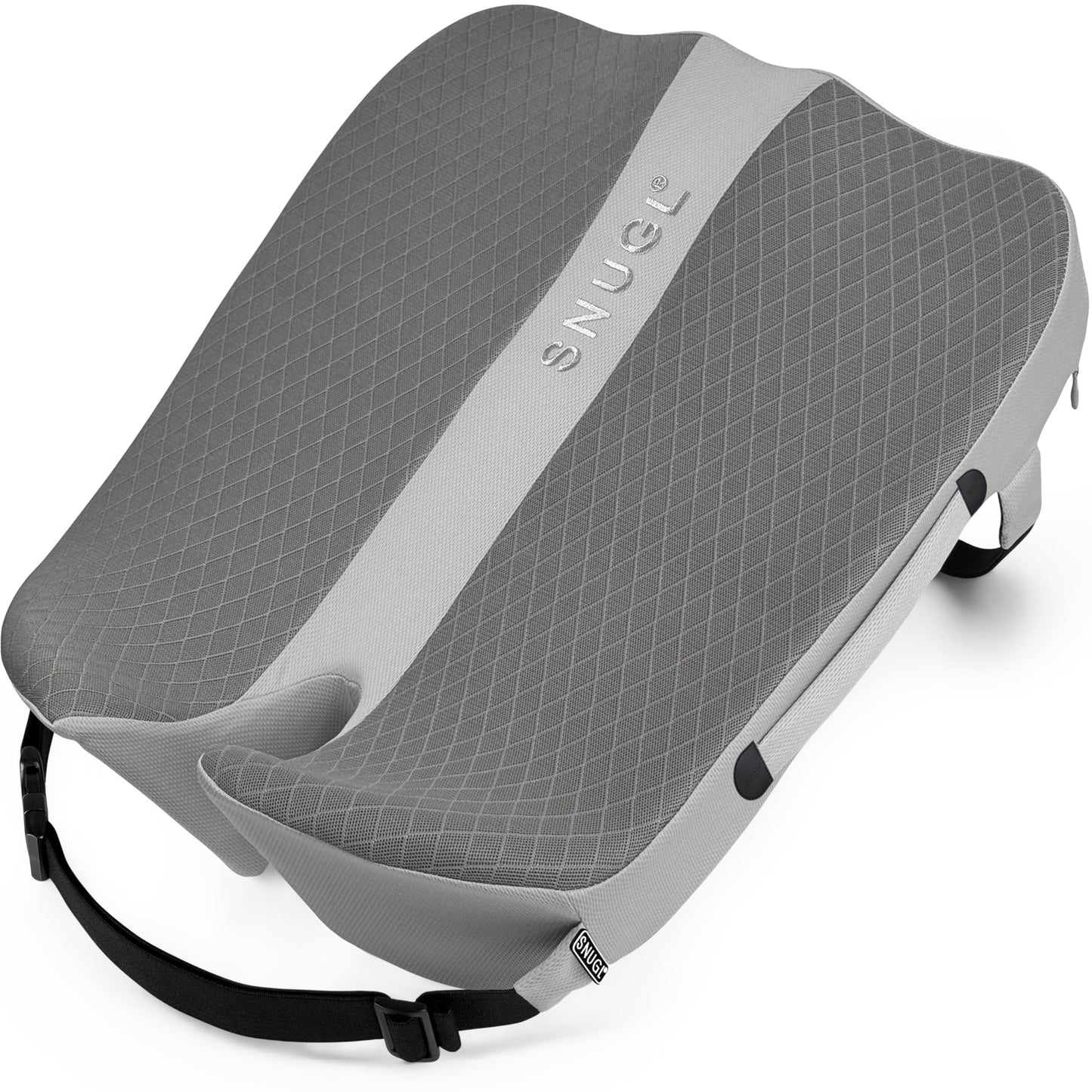 SNUGL Memory Foam Seat Cushion - Ergonomic Coccyx Cushion for Sciatica Pain Relief, Perfect for Car Seat, Office Chair, Gaming and More