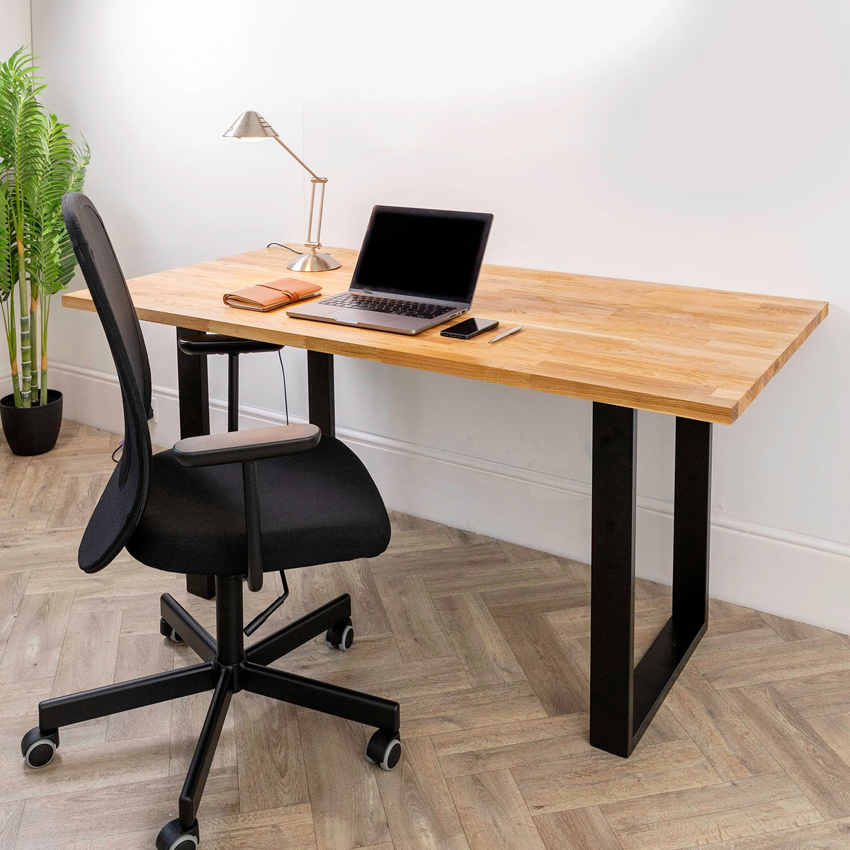 domli Solid Wood Oak Office Desk Top | 1200mm x 600mm x 27mm | Premium European Wooden Rectangular Tabletop