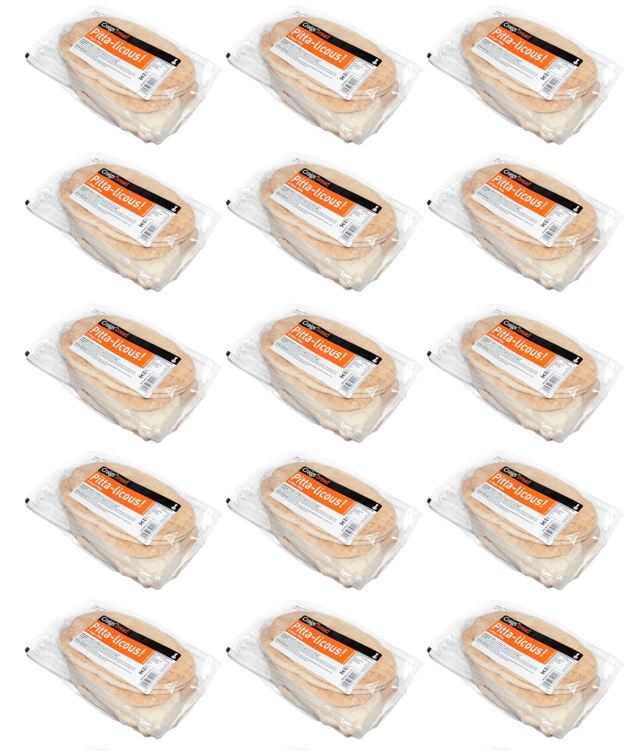 15 x Craigs Plain Pitta Bread - 6