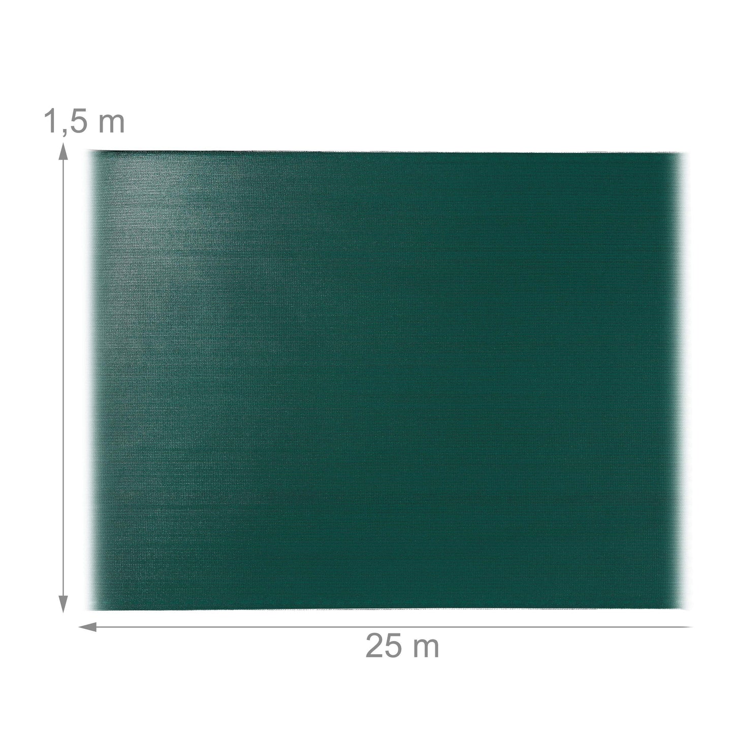 Relaxdays Fence Netting, Privacy Shield for Fences & Railing, HDPE Net, UV-Resistant, Weatherproof, 1.5 x 25 m, Green
