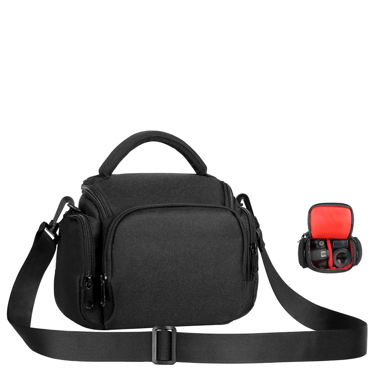 Winning Camera Bag, Waterproof Shockproof Single Shoulder DSLR Camera Case Bag, Adjustable Shoulder Strap Compatible with Sony, Canon, Samsung, Fuji,