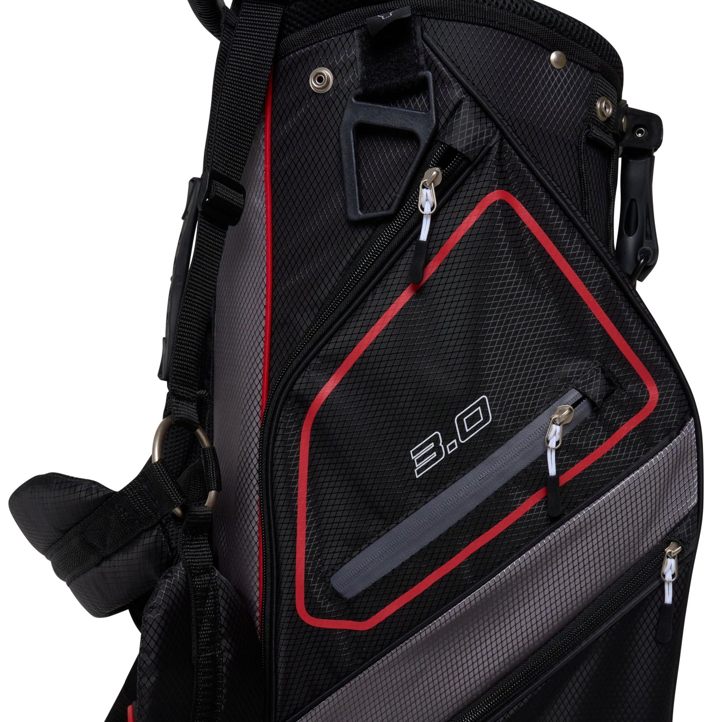 FAZER Lightweight Golf Stand Bag with 6-Way Club Divider and Travel Support Rod | Durable Nylon Carry Bag with Dual Straps, 8.5 inch Top, For Men and