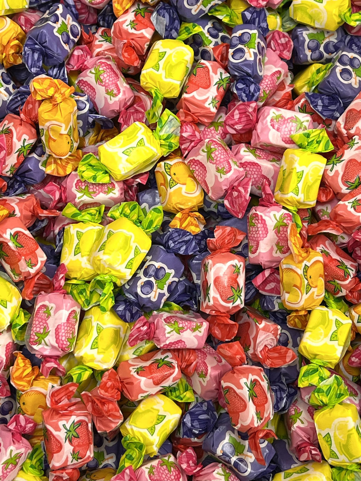 Fruit Chews Sweets Assorted Treats - Perfect for Sharing, Parties, Events - Individually Wrapped (1 kilo bulk bag) by GARDEN GLAZE