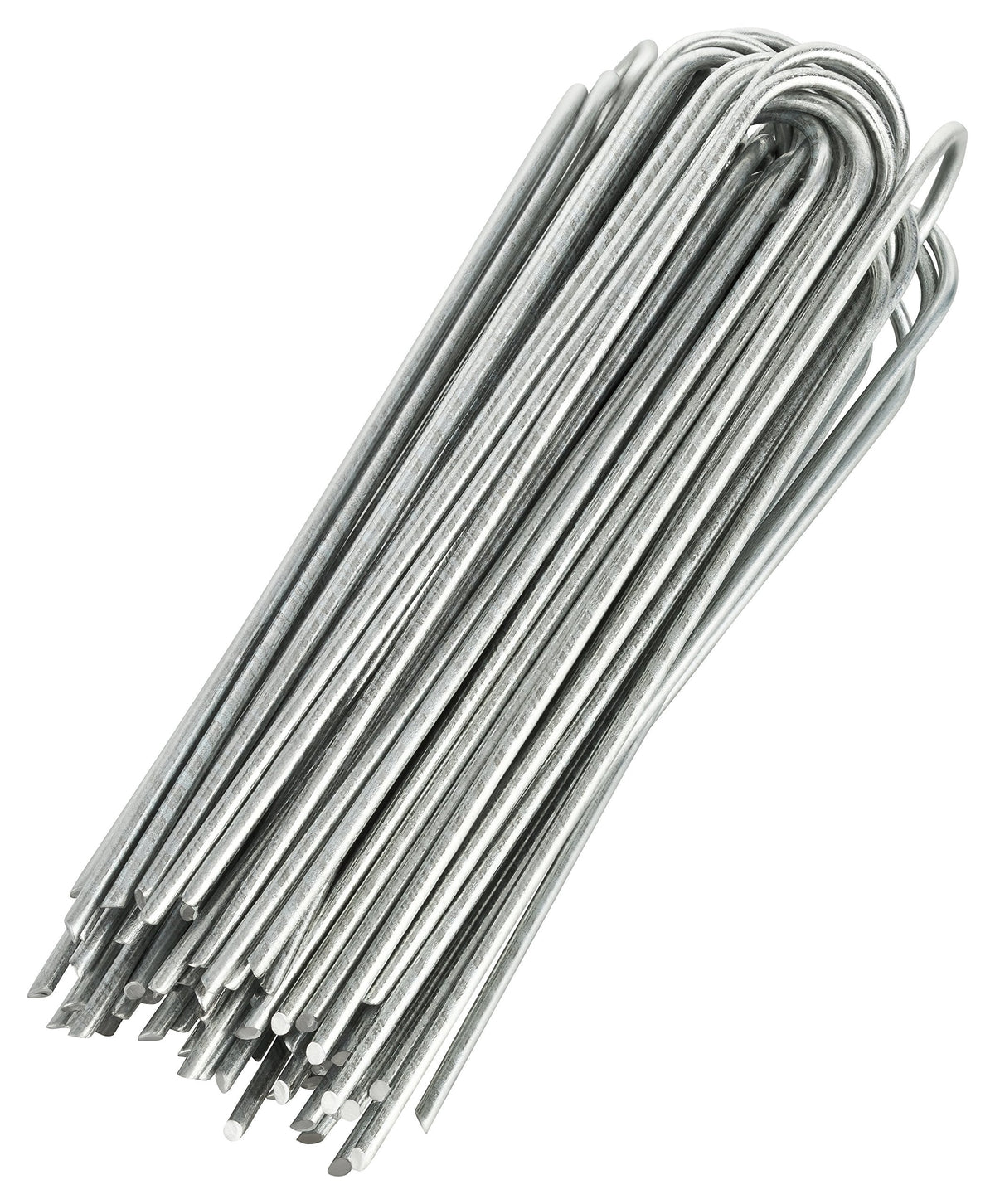 GardenMate Pack of 400 x 200mm multi-purpose steel Garden Securing Pegs - Ideal for hard floors - Made of 3.8mm thick galvanised steel wire