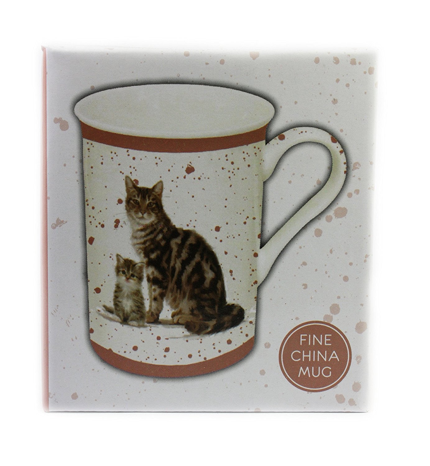 Macneil Cat and Kitten Fine China Mug (Tabby)