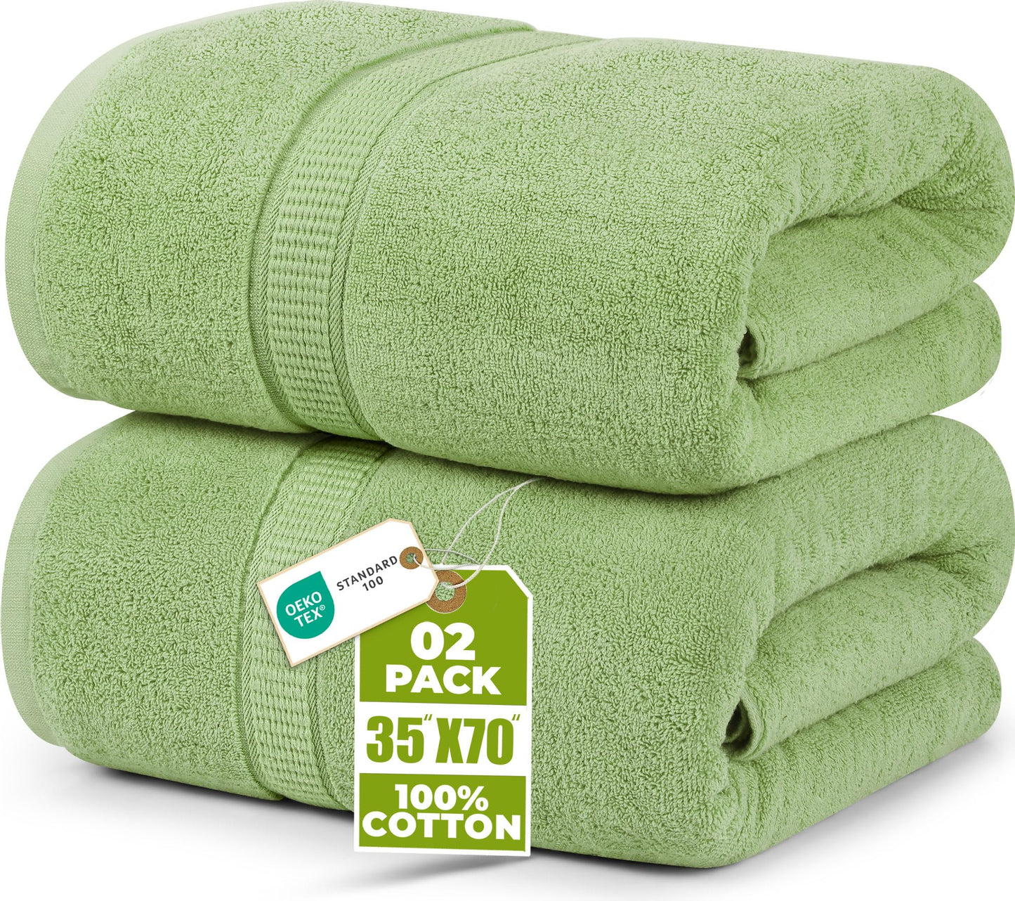Utopia Towels - Premium Jumbo Bath Sheet (90 x 180 cm, 2 Pack) - 100% Ring Spun Cotton Highly Absorbent and Quick Dry Extra Large Bath Sheet