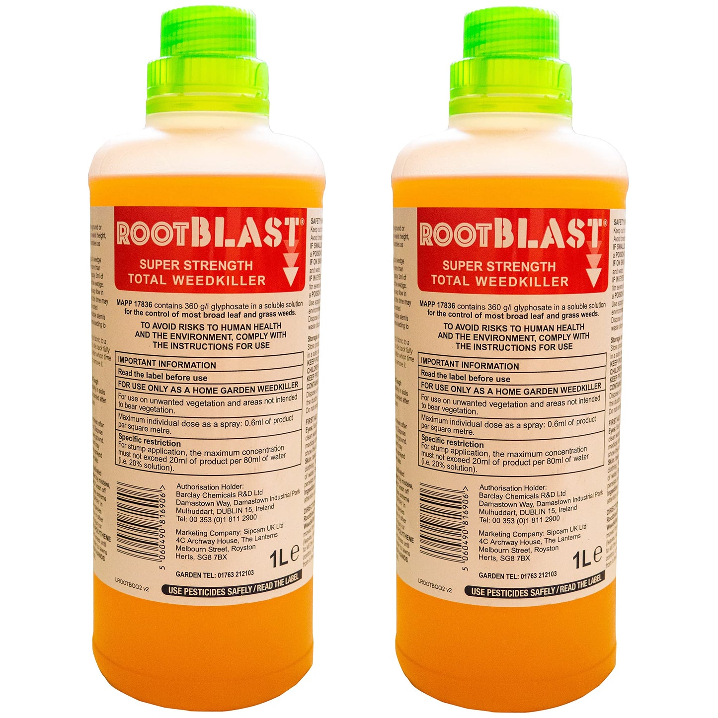 Rootblast | Super Strength Concentrated Total Weed Killer - Super Strength Glyphosate for Effective Weed Control - Kills Weeds down to the their roots