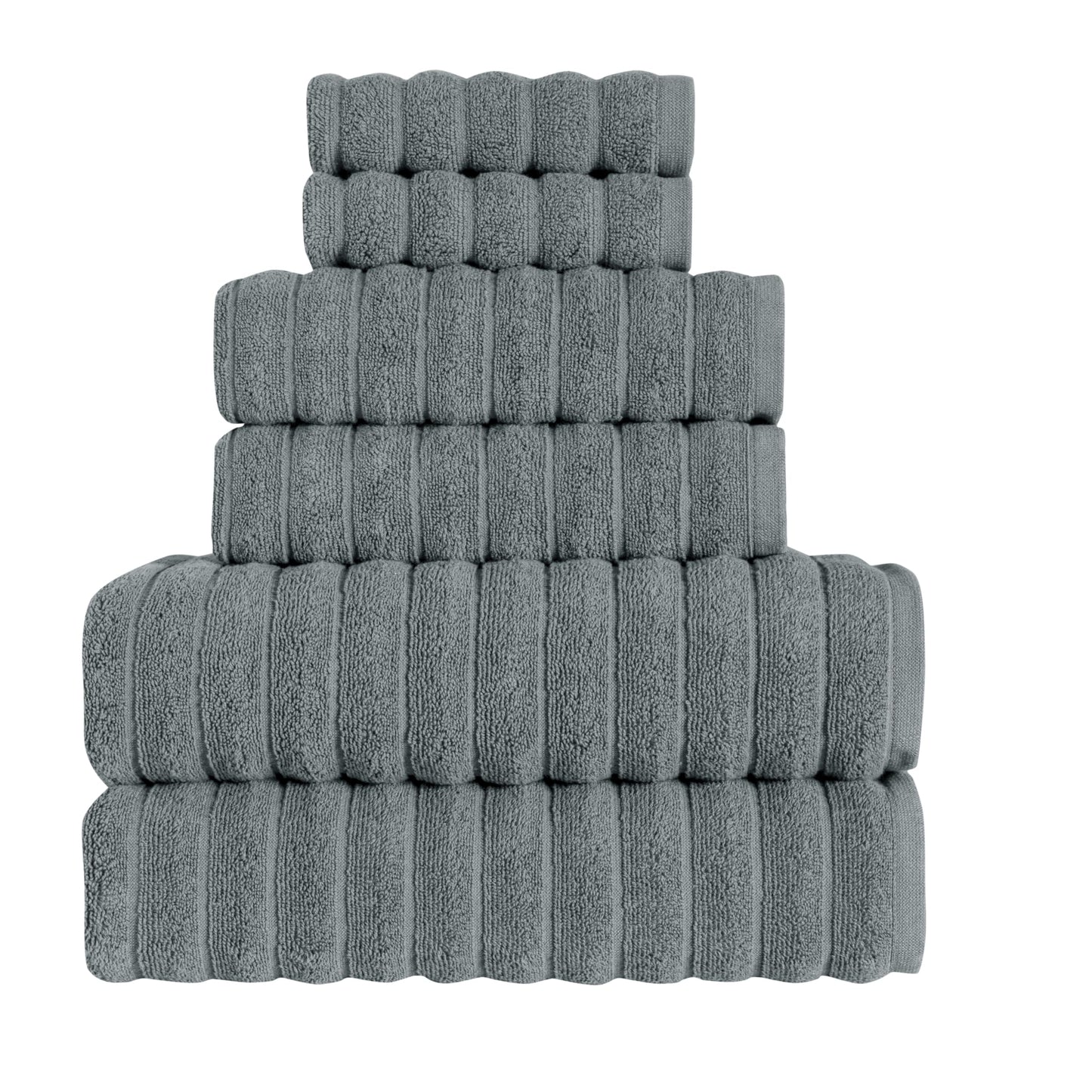 Tedeman Cloud Collection 6-Piece Towel Set - Turkish Towels, 550 GSM Plush, Highly Absorbent, Hotel & Spa Quality