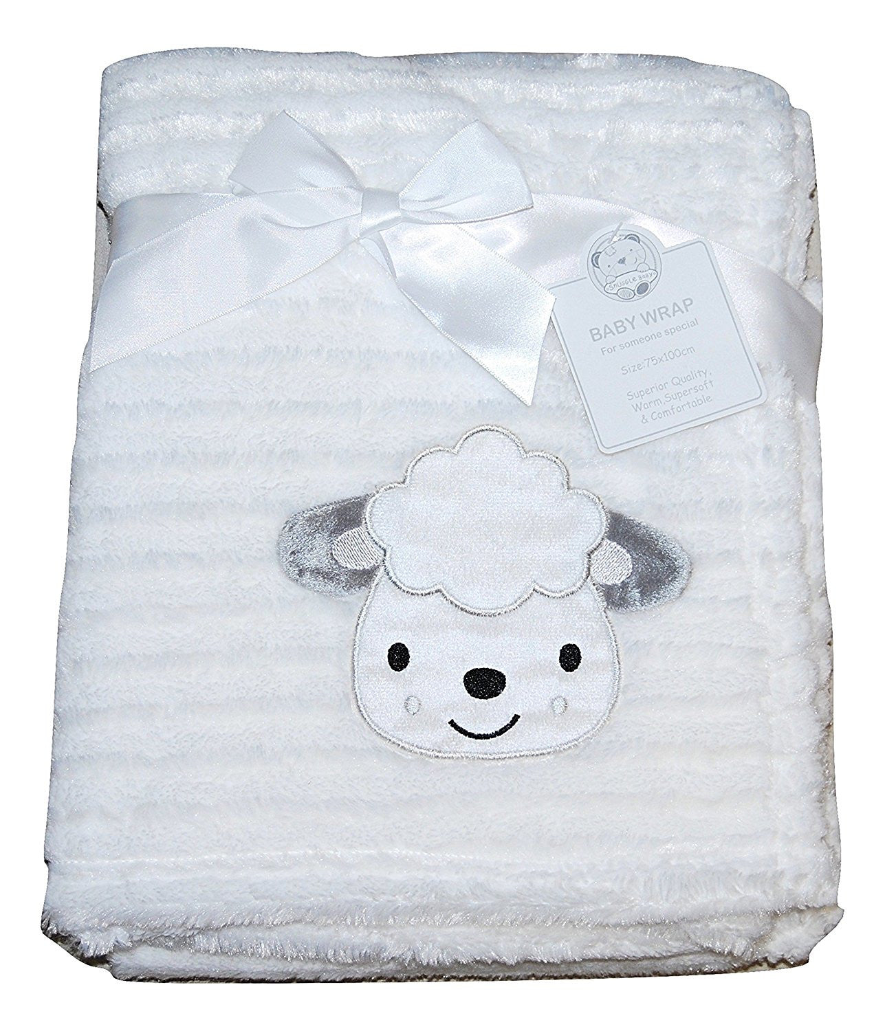 Baby Girl Boy Unisex Soft Fleece Wrap Blanket Pram Cot Crib Moses Basket Sheep
