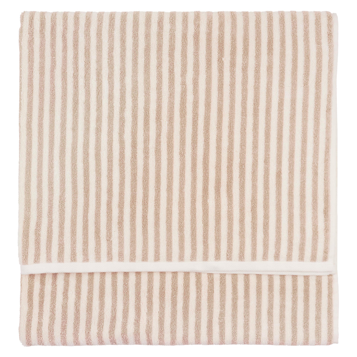 Yard Hebden Striped Cotton Terry Bath Towel (Natural, 70 x 130 cm)