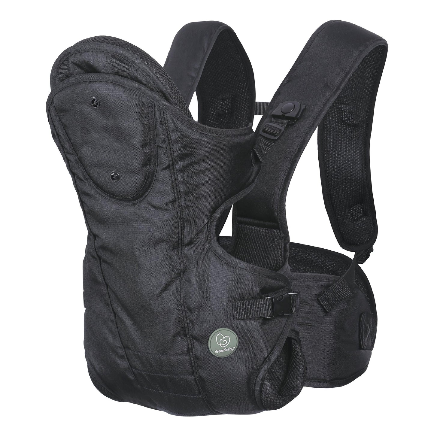 Dreambaby Manhattan Adjustable 3 in 1 Position Baby Carrier - IHDI Approved Hip Healthy - Newborns & Toddlers up to 15kg - Fits for Most Adult Sizes -