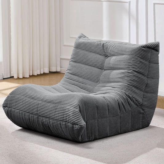 Hobestluk Bean Bag Chairs for Adults Giant Bean Bag Chair Memory Foam BeanBag Chair Togo Sofa Chair with Filler Faux Fur Fireside Beanbags Lazy Sofa