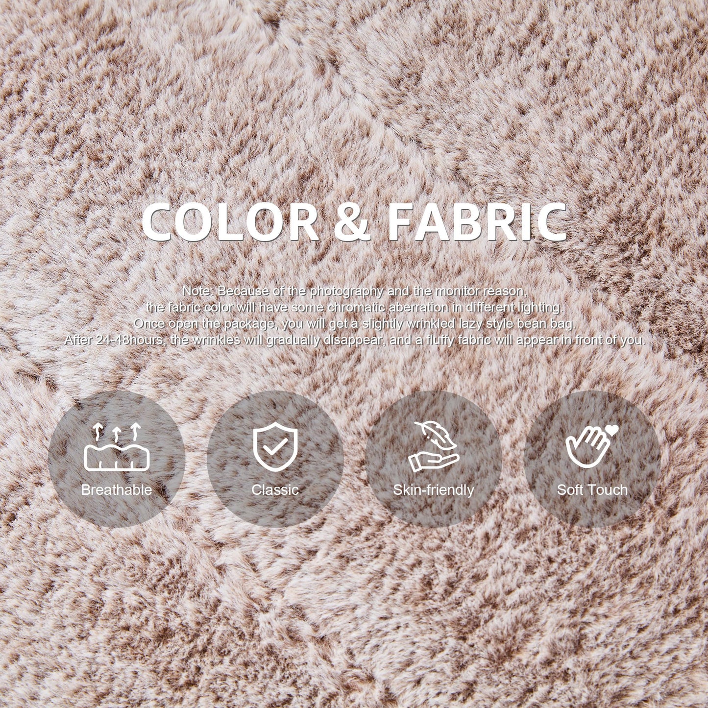 Hobestluk Bean Bag Chairs for Adults Giant Bean Bag Chair Memory Foam BeanBag Chair Togo Sofa Chair with Filler Faux Fur Fireside Beanbags Lazy Sofa
