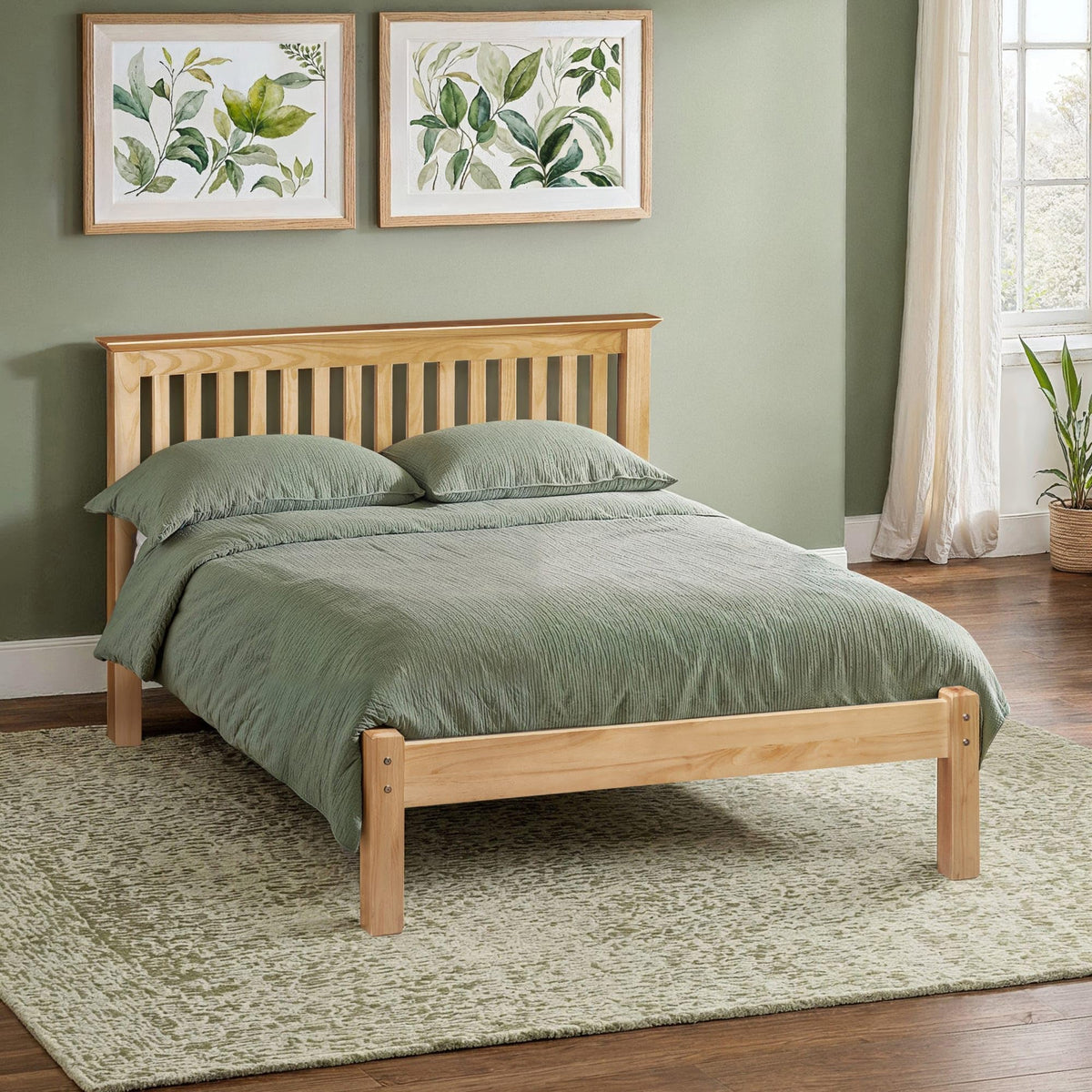 Julian Bowen Barcelona Low Foot End Bed, Pine, Double
