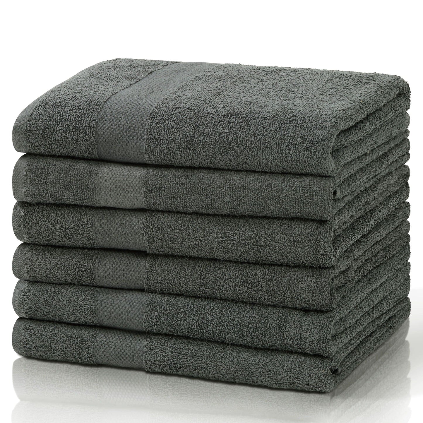 Simpli-Magic 79405 Bath Towels, Gray, 25x50 Inches Towels for Pool, Spa, and Gym Lightweight and Highly Absorbent Quick Drying Towels