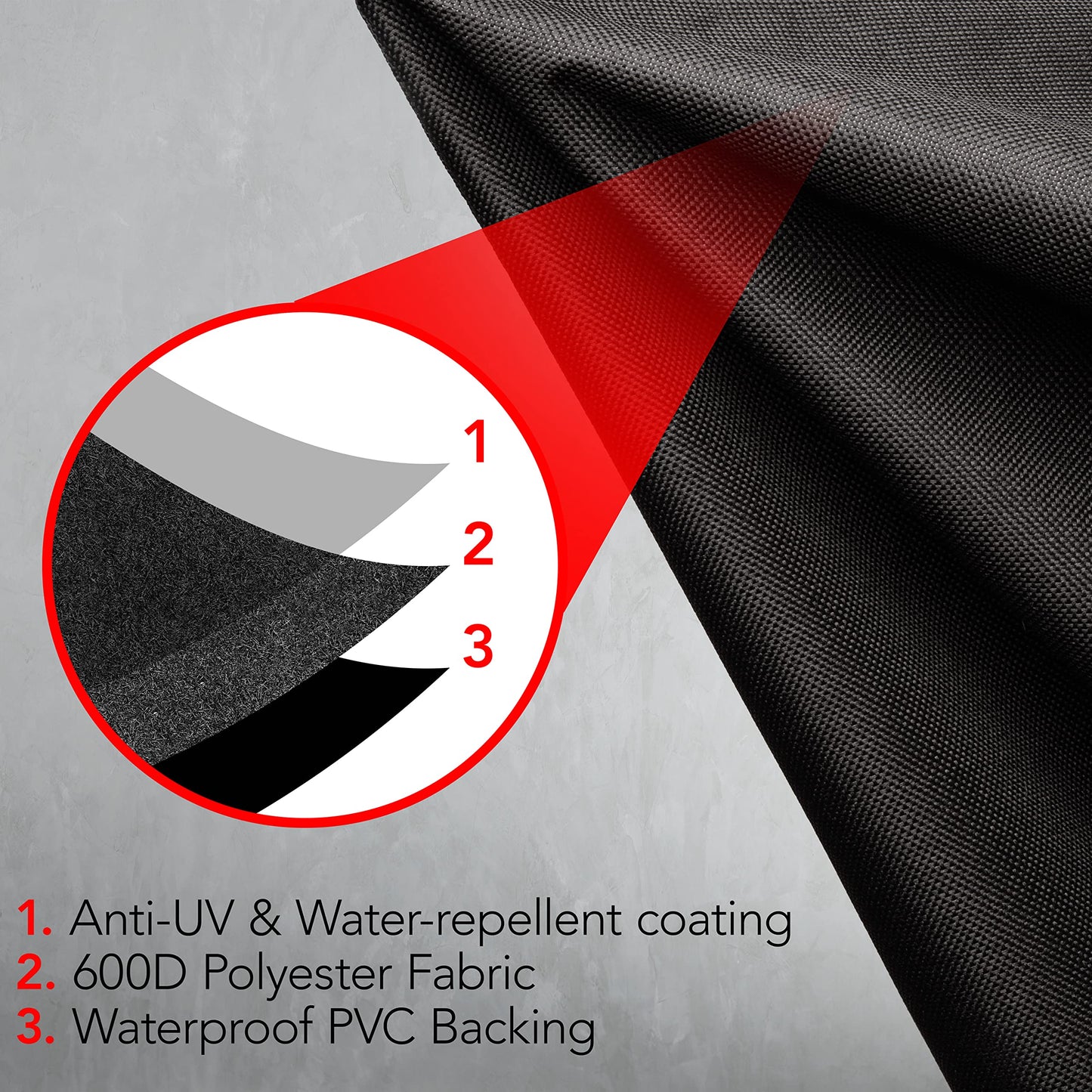 GrillTough Heavy Duty BBQ Grill Cover for Outdoor Grill  Waterproof, Weather Resistant, UV & Fade Resistant with Adjustable Straps  Gas Grill Cover