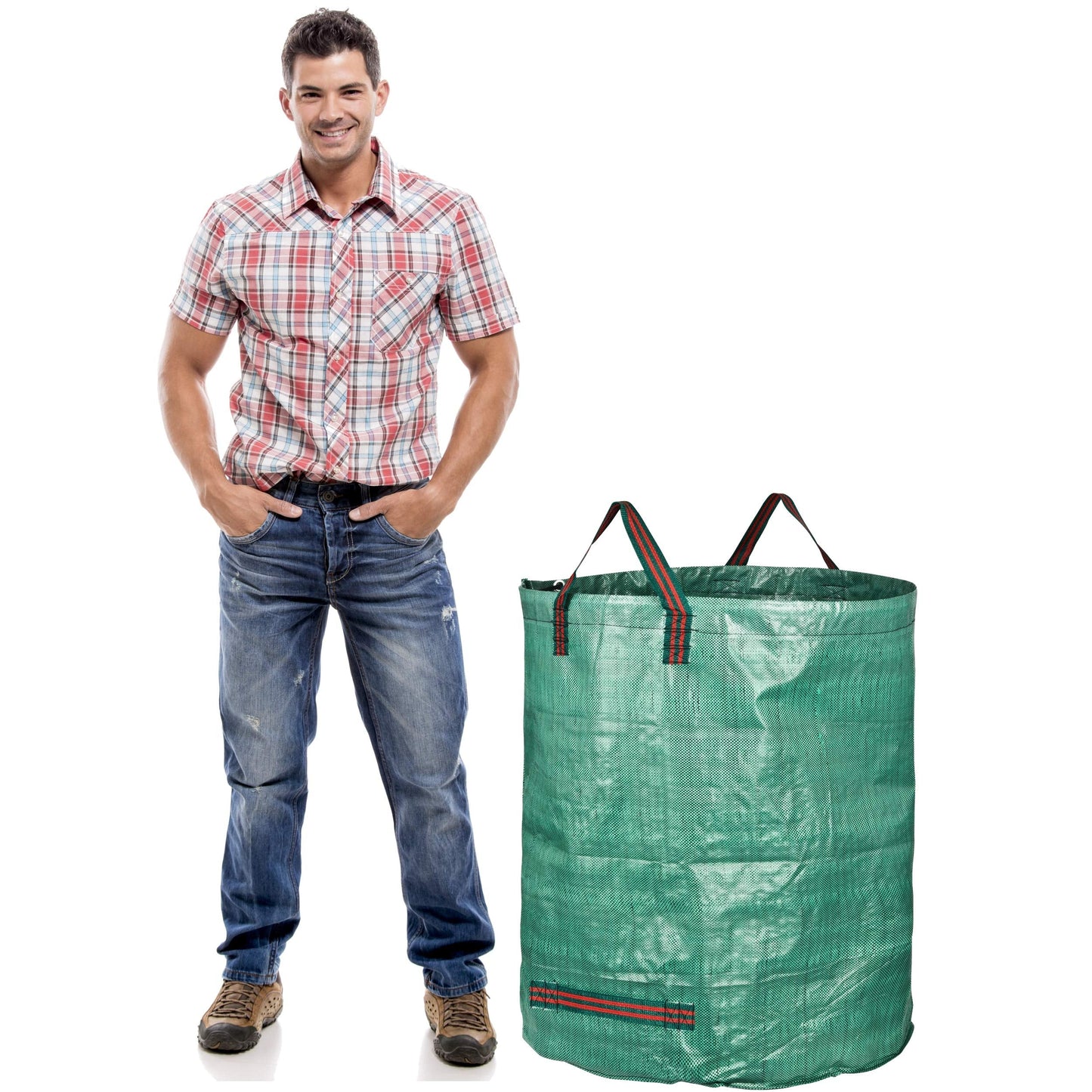 GardenMate pack of 6 large 300L PROFESSIONAL garden waste bags (H84 cm, D67 cm)