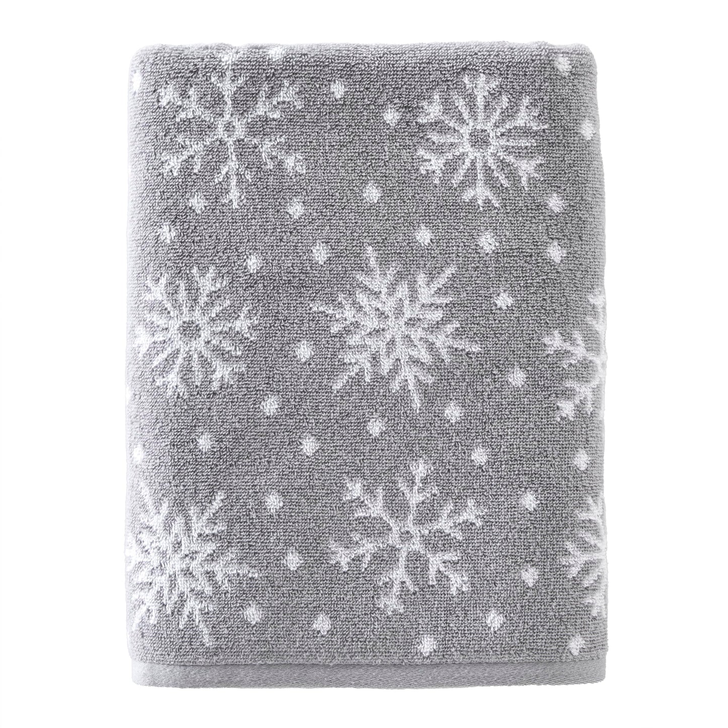 SKL Home Winter Scattered Snowflakes Bath Towel, Gray