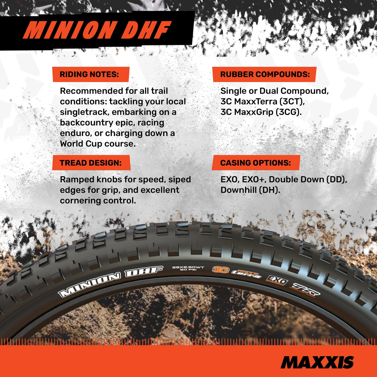 Maxxis Minion DHF 27.5x2.50WT MG DD/TR