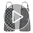 YuZhou 2Pcs PVC Apron for Women Waterproof Plastic Kitchen Cooking Apron with Pocket Wipe Clean Wipeable Coated Apron Chefs Pinafore for Baking Grilling Household Cleaning Dishwashing