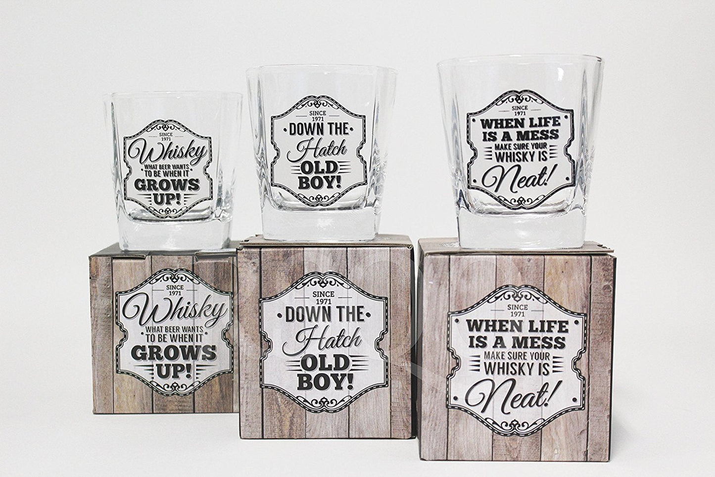 Gentlemens Whiskey Glass Slogan Gents Gift Mens Fathers Day Birthday Dad Present