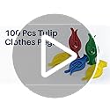Pack of 100 Heavy Duty Plastic Tulip Clothes Pegs for Washing Line with Strong Grip Plastic Assorted Colour Pegs Washing Line Pegs