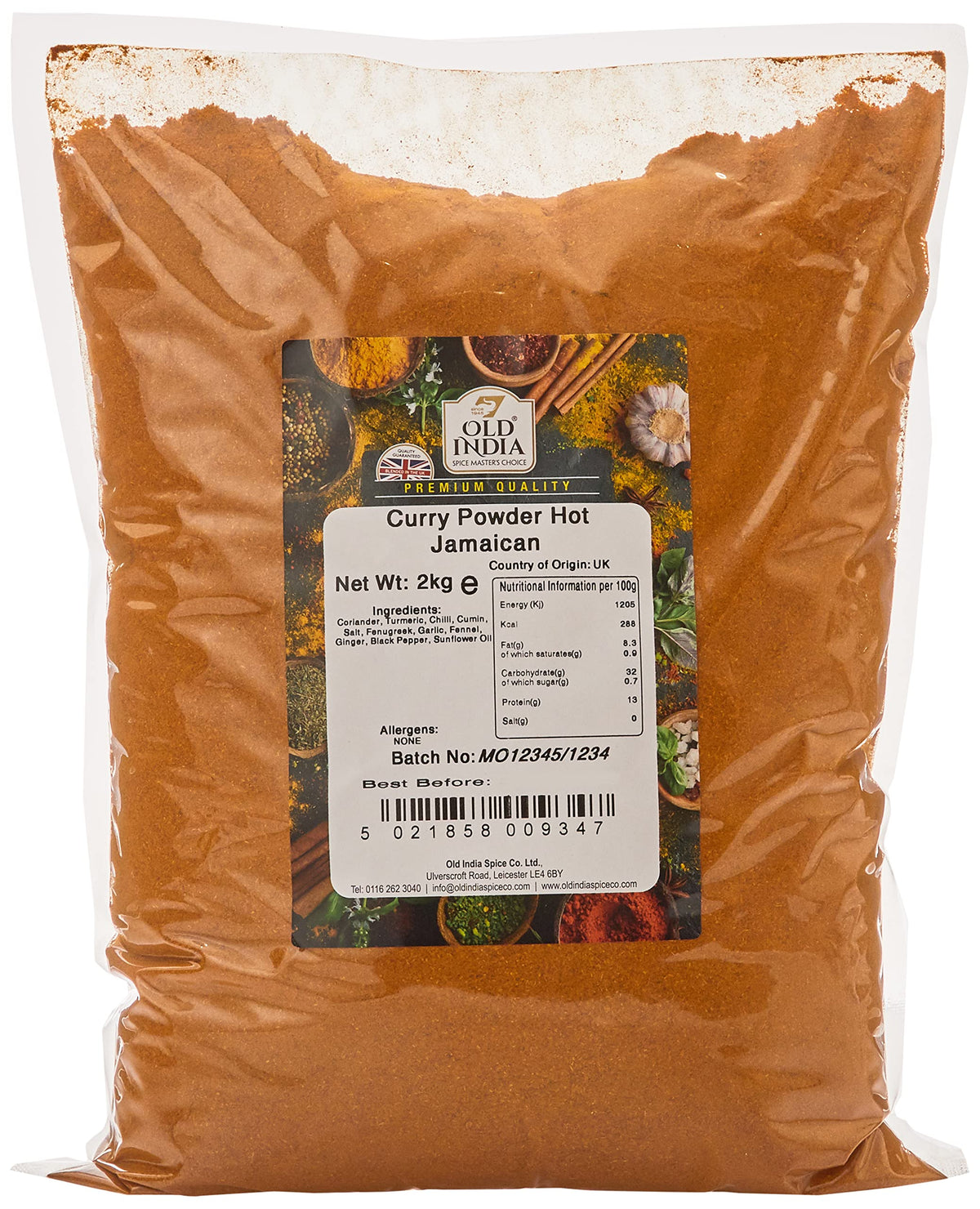 Old India Curry Powder Hot Jamaican 2kg