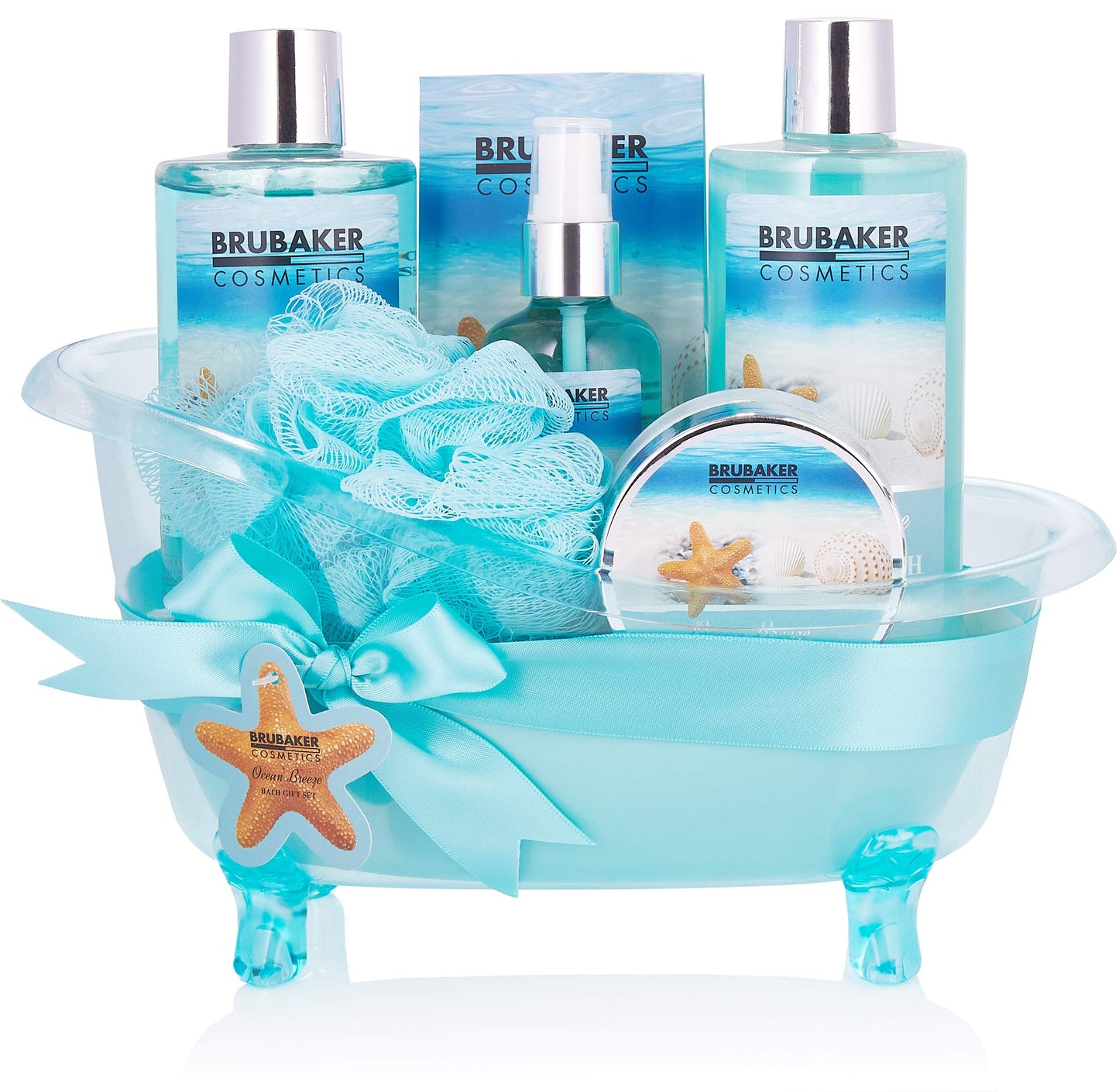 BRUBAKER Cosmetics Bath and Shower Set Summer Dreams - 7-piece Gift Set in Decorative Tub