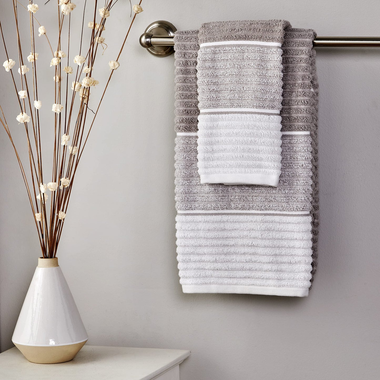 SKL Home by Saturday Knight Ltd. Planet Ombre Bath Towel, Taupe