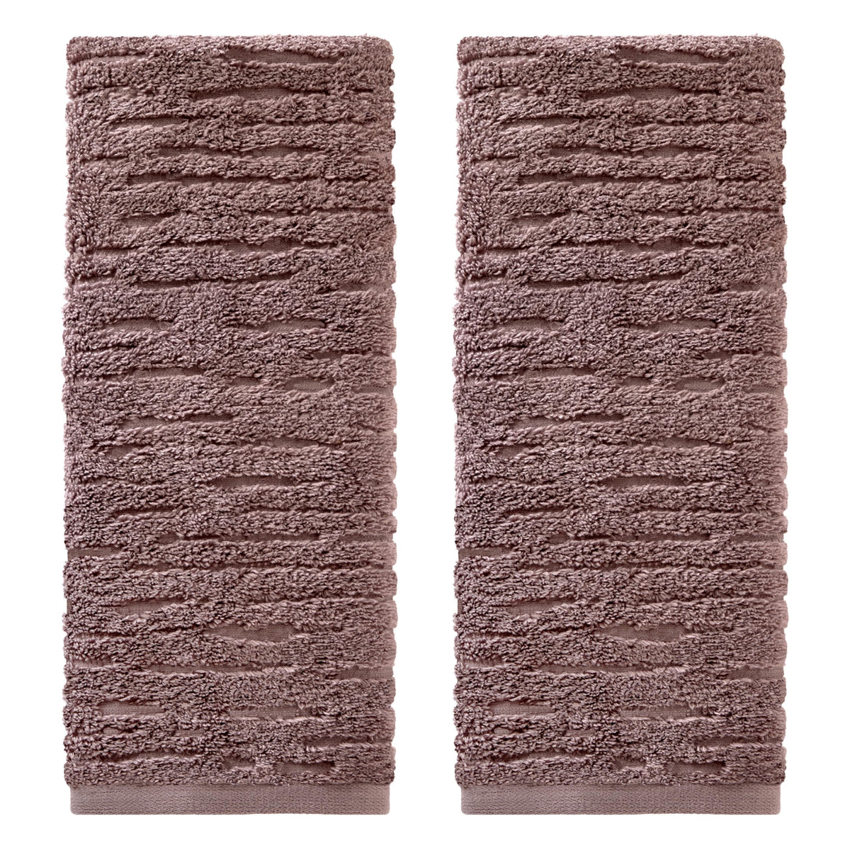 SKL Home CloudSoft Cotton Luxury 2-Piece Hand Towel Set, Soft Plum