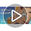 Commercial Grade Metal Spring Clamps for Woodwork - Rust Proof Market Stall Tarp Clips Clamps 50mm Jaw Capacity - Metal Clips All Steel Construction 160mm Length - Triple Coil Spring Clips (Qty: 18)